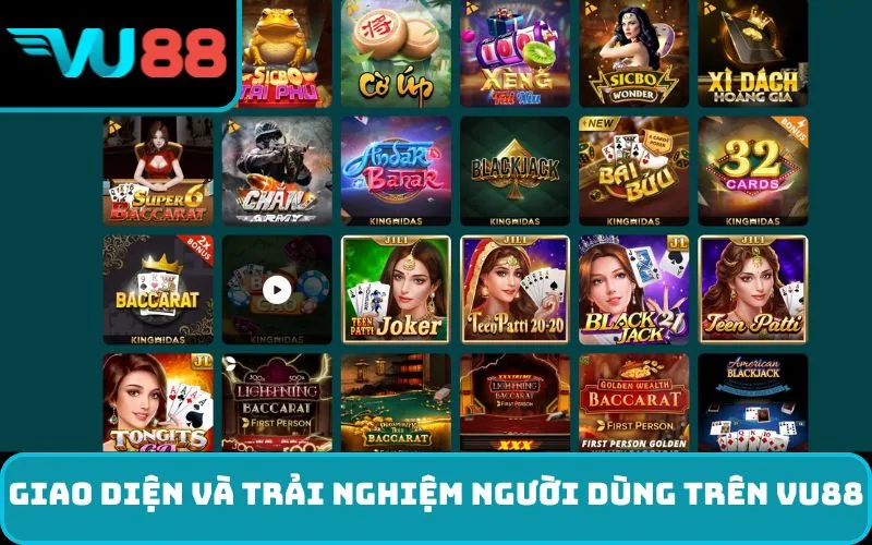 Giao diện và trải nghiệm người dùng trên VU88